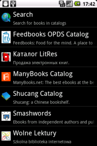 FBReader Catalog List